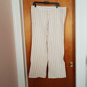 Victoria's Secret striped linen pants
